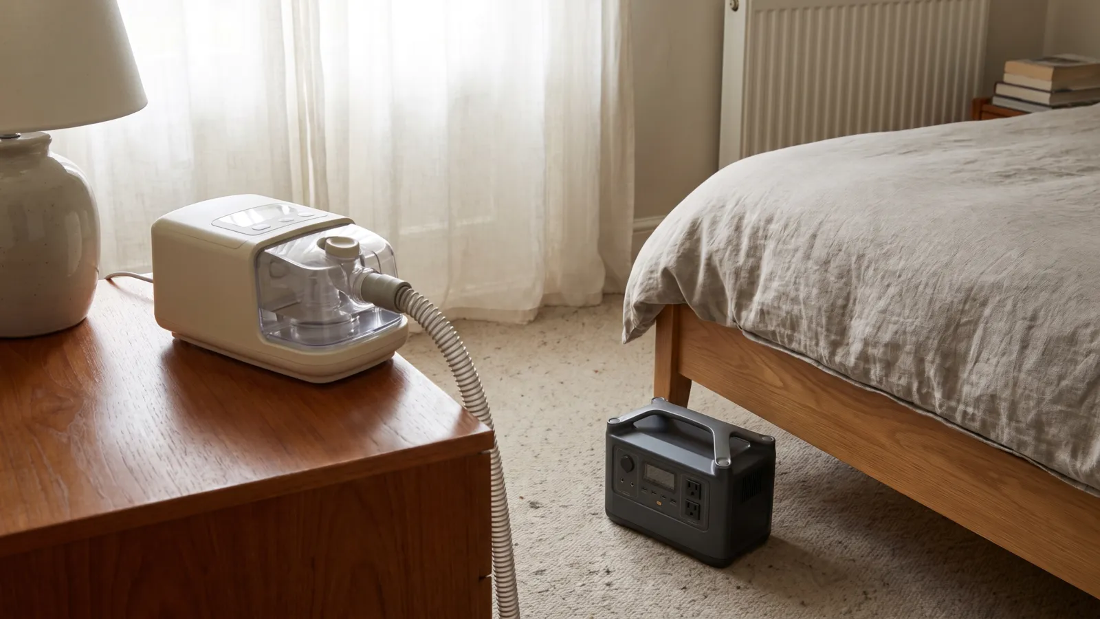 Which power station will run a CPAP machine through a power cut?