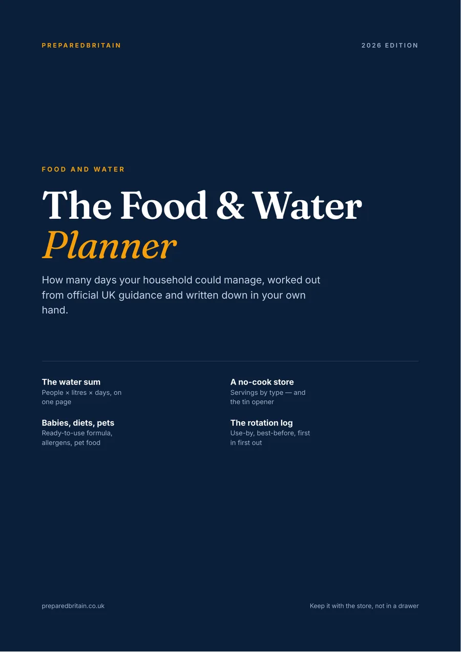The Food & Water Planner: cover
